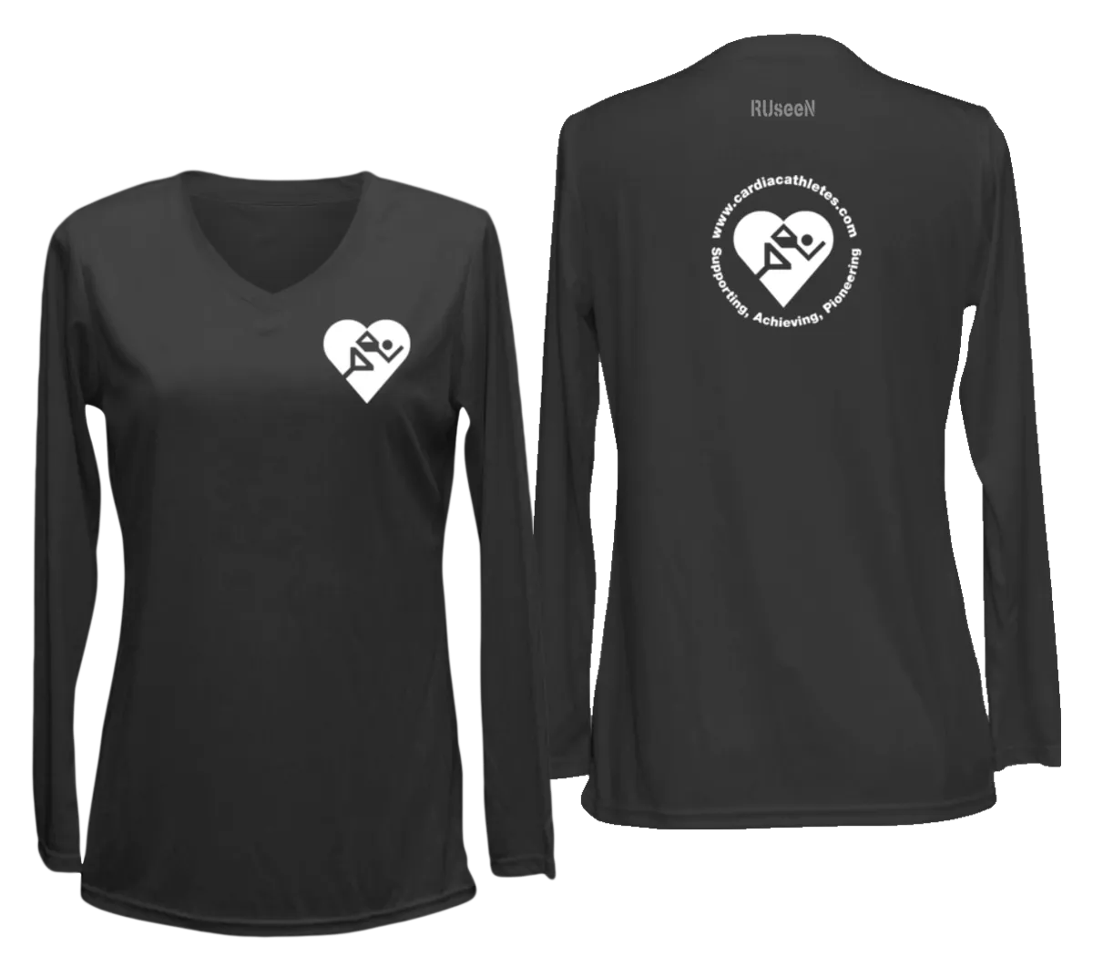 Women's Cardiac Athletes .Org Long Sleeve Shirt - Reflective or Red Logos