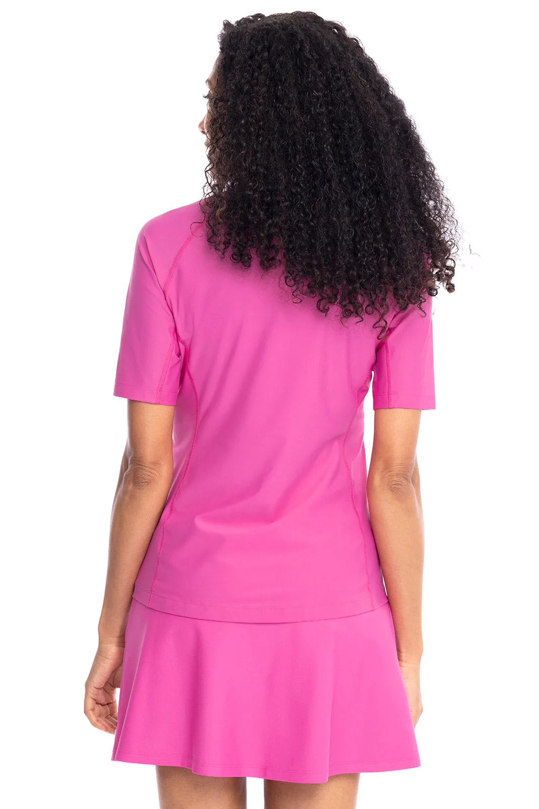 Women's Hightide Short Sleeve Swim Shirt  |  Magnolia Pink