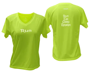 Women's Reflective Short Sleeve Shirt – Run Eat Sleep Repeat