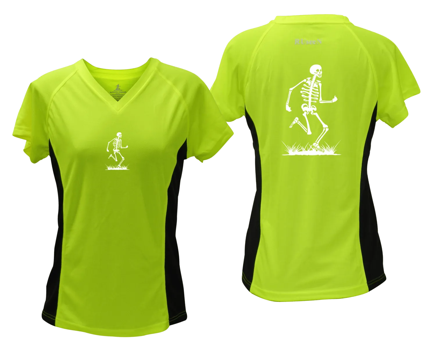 Women's Reflective Short Sleeve Shirt - Skeleton