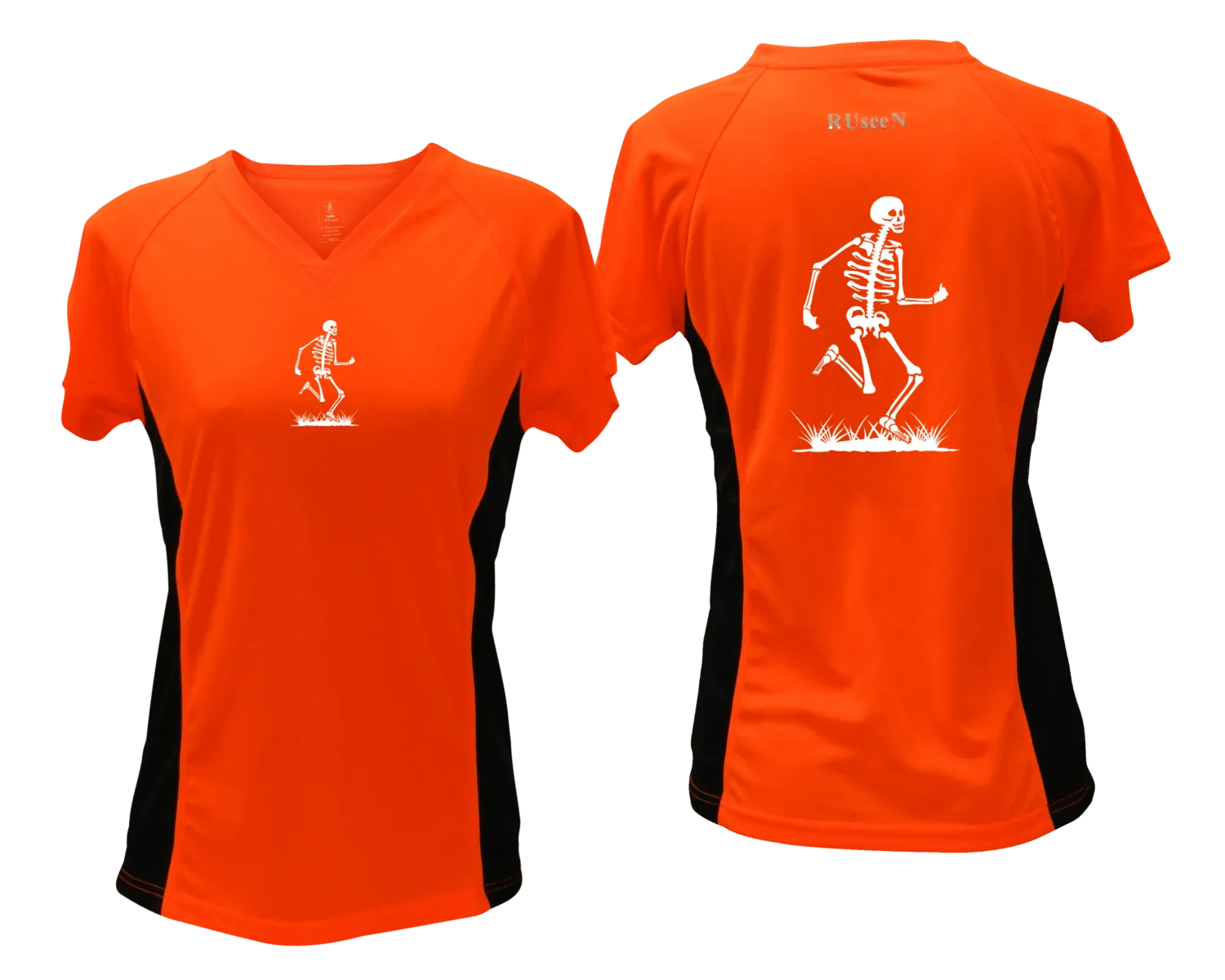 Women's Reflective Short Sleeve Shirt - Skeleton