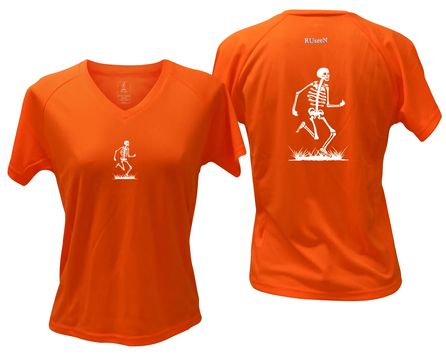 Women's Reflective Short Sleeve Shirt - Skeleton