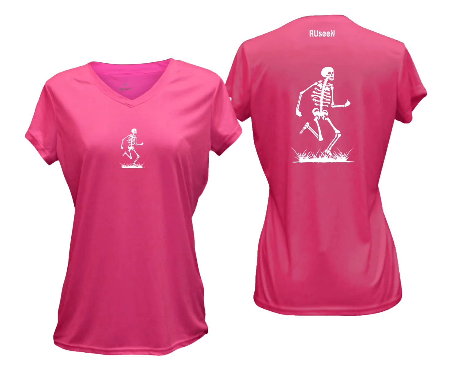 Women's Reflective Short Sleeve Shirt - Skeleton