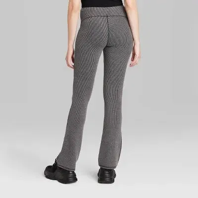 Women's Ribbed Flare Leggings - Wild Fable