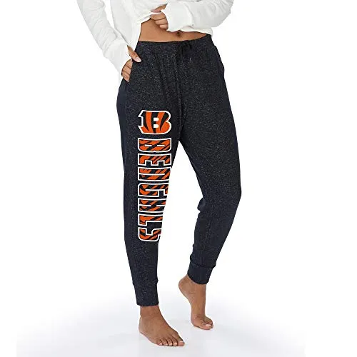 Zubaz womens Zubaz NFL Cincinnati Bengals Women s Soft Jogger with Vertical Graphic Black Medium, Team Color, Medium US